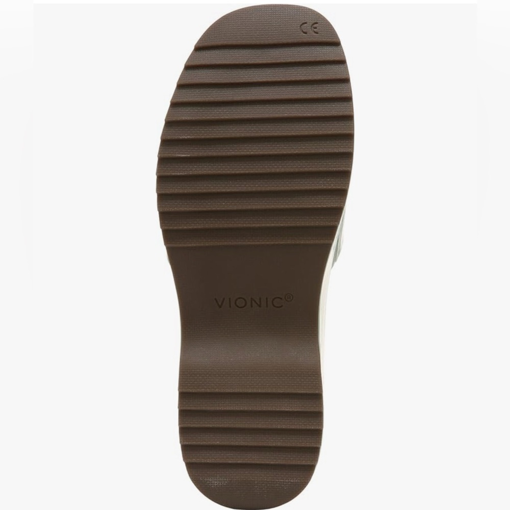 NIB [Vionic] Trista Slide Platform Sandals in Menta Patent (green) Womens 7 or 8 - Picture 8 of 17